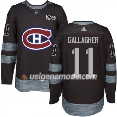 Herren Eishockey Montreal Canadiens Trikot Brendan Gallagher 11 1917-2017 100th Anniversary Adidas Schwarz Authentic